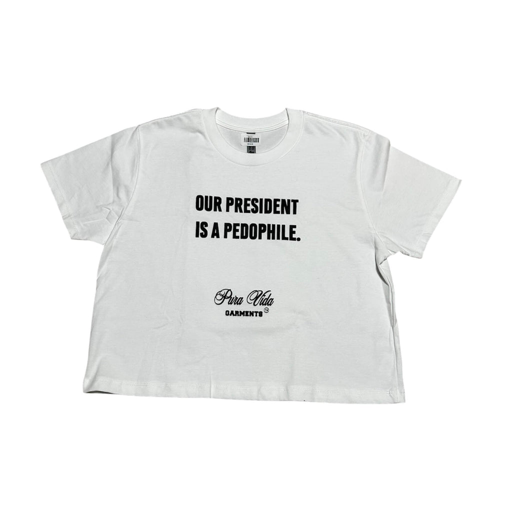 CROPPED BABY "OUR PRESIDENT" TEE